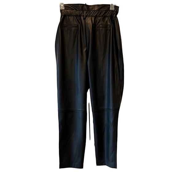 Blank NYC Paperbag Waist Vegan Leather Pants Size 28 No Belt NWTS - Picture 2 of 9